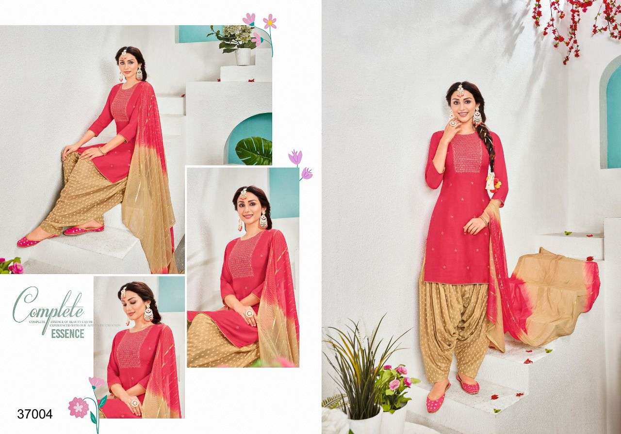 Artio By Kapil Trendz-Jecord Patiyala Vol 3-14-Kg-Rayon-Fancy-Work-Kurti-Cotton-Jacquard-Patiyala-Nazmin-Fancy-Jari-Dupatta-37004